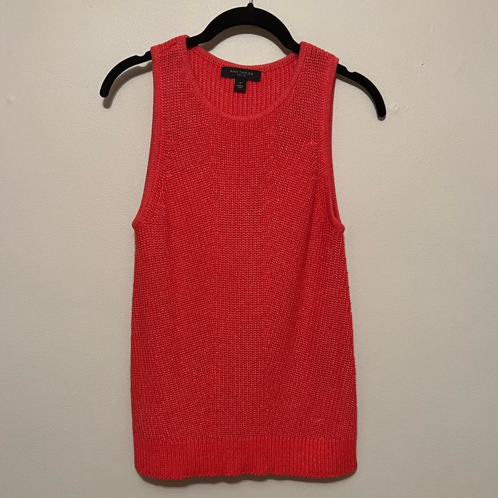 Ann Taylor Women’s Knit Top - Petite Small - Color Dark Salmon